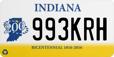 IN license plate 993KRH