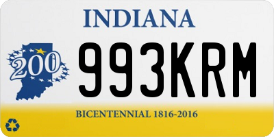 IN license plate 993KRM