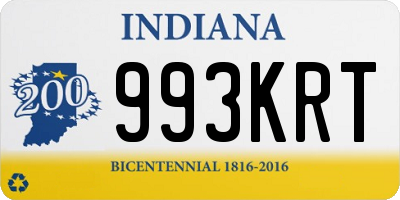 IN license plate 993KRT