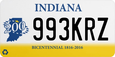 IN license plate 993KRZ