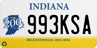 IN license plate 993KSA