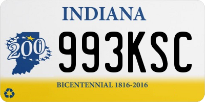 IN license plate 993KSC