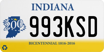 IN license plate 993KSD