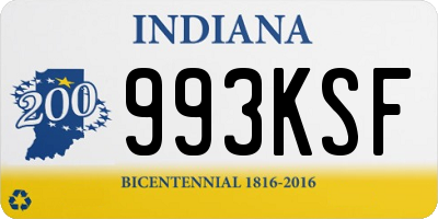 IN license plate 993KSF