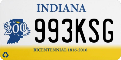 IN license plate 993KSG