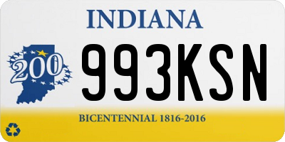 IN license plate 993KSN