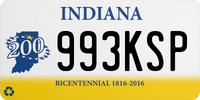 IN license plate 993KSP