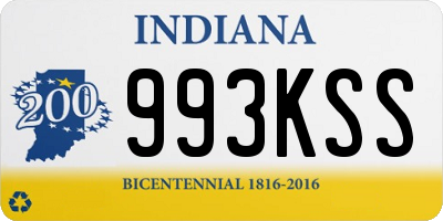 IN license plate 993KSS