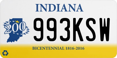 IN license plate 993KSW