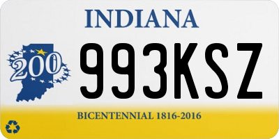 IN license plate 993KSZ