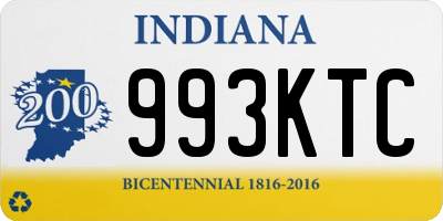 IN license plate 993KTC