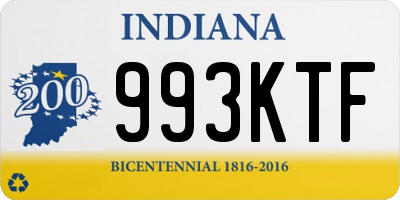 IN license plate 993KTF