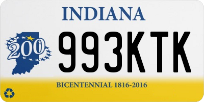 IN license plate 993KTK