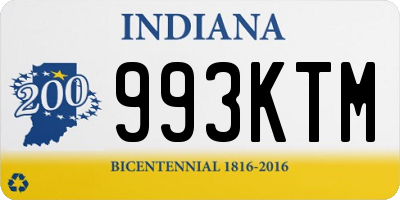 IN license plate 993KTM