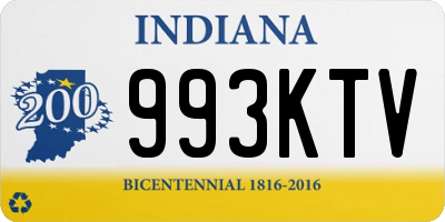 IN license plate 993KTV