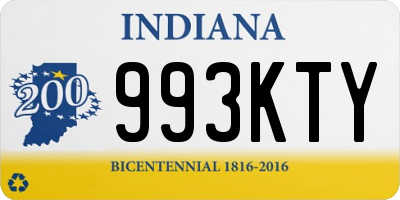 IN license plate 993KTY