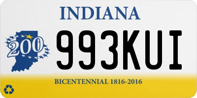 IN license plate 993KUI