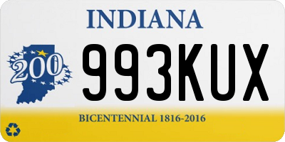 IN license plate 993KUX