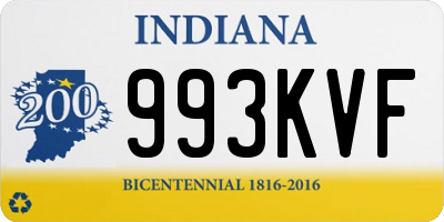 IN license plate 993KVF