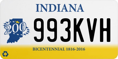 IN license plate 993KVH