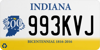 IN license plate 993KVJ