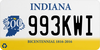 IN license plate 993KWI