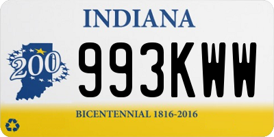 IN license plate 993KWW