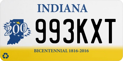 IN license plate 993KXT