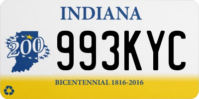 IN license plate 993KYC