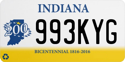 IN license plate 993KYG