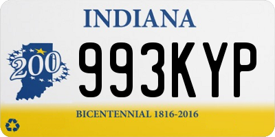 IN license plate 993KYP