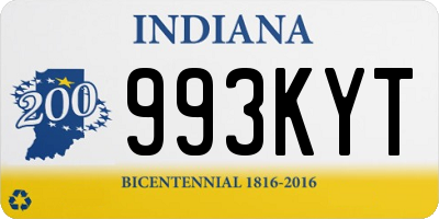 IN license plate 993KYT