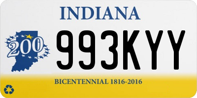 IN license plate 993KYY