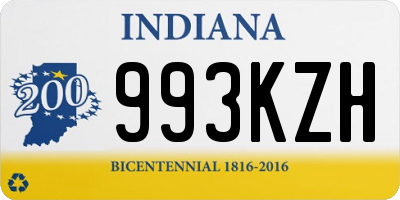 IN license plate 993KZH