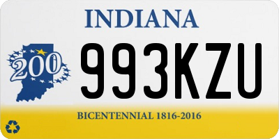 IN license plate 993KZU