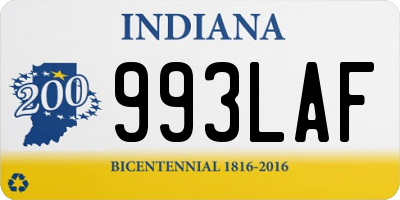 IN license plate 993LAF