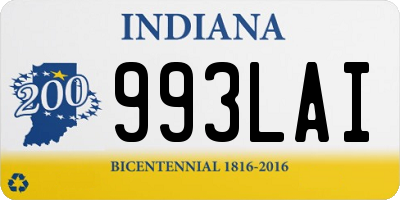 IN license plate 993LAI