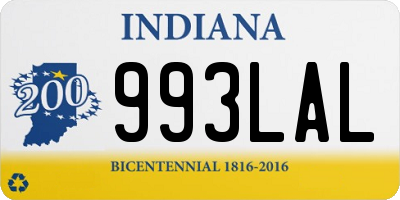 IN license plate 993LAL