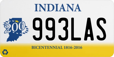 IN license plate 993LAS