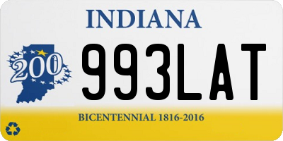 IN license plate 993LAT