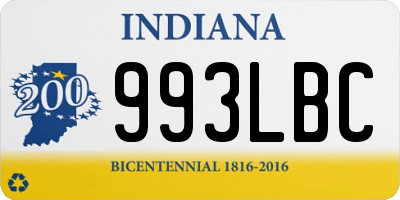 IN license plate 993LBC