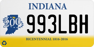 IN license plate 993LBH