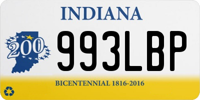 IN license plate 993LBP