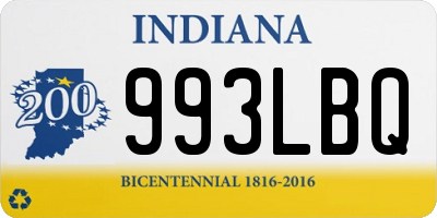 IN license plate 993LBQ