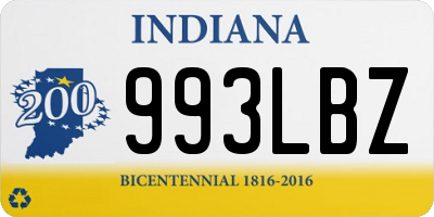 IN license plate 993LBZ