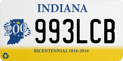 IN license plate 993LCB