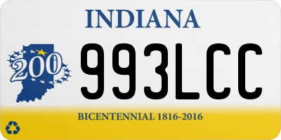 IN license plate 993LCC