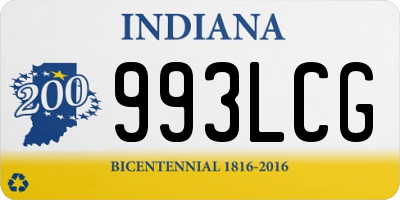 IN license plate 993LCG