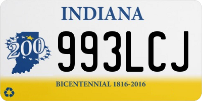 IN license plate 993LCJ