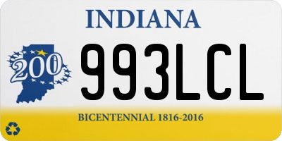 IN license plate 993LCL